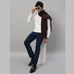 Winter Comfortable Neck Wraps Men's Brown Checks Scarf - Image 2