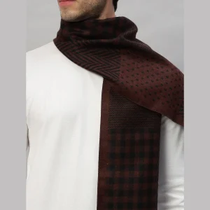 Winter Comfortable Neck Wraps Men's Brown Checks Scarf - Image 5