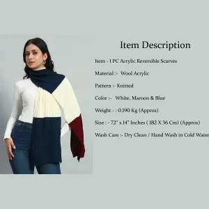 Winter Comfortable Neck Wraps Women Large Size Knitted Scarf - Image 8