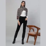 Winter Maroon Fair Isle Wool Wrap Scarf For Women - Image 2