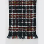 Winter Scarf Women Neck Wraps Blue Check Muffler - Image 6