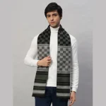 Winter Stylish Green Checks Wool Scarf