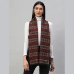 Winter Warm & Soft Wool Scarf Brown Checks