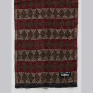 Winter Warm & Soft Wool Scarf Brown Checks - Image 6