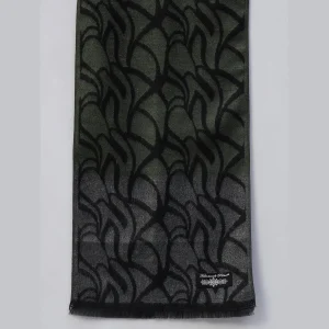 Woman's Green Abstract Wraps Scarves - Image 6