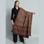 Women Beige Paisley Soft Wool Shawl Great Gift - Image 2