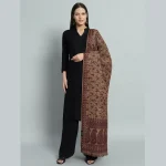 Women Beige Paisley Soft Wool Shawl Great Gift - Image 3