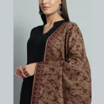 Women Beige Paisley Soft Wool Shawl Great Gift - Image 5