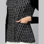 Women Double Side Wear Black Color Quilted Jacket - Image 6
