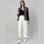 Women Double Side Wear Black Color Quilted Jacket - Image 8