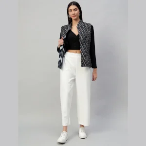 Women Double Side Wear Black Color Quilted Jacket - Image 8
