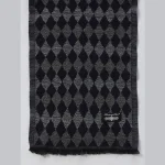 Women's Blue Check Warm Wool Scarf - Image 6