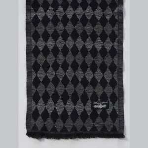 Women's Blue Check Warm Wool Scarf - Image 6