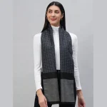 Women's Blue Geometric Cashmere Scarf
