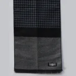 Women's Blue Geometric Cashmere Scarf - Image 6