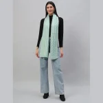 Women’s Fashion Green Knitted Scarf - Image 4