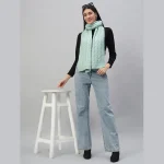 Women’s Fashion Green Knitted Scarf - Image 2