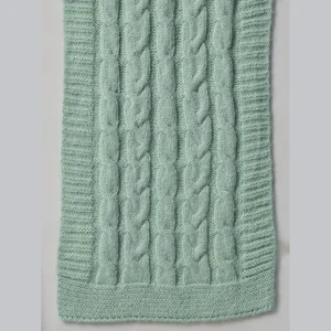 Women’s Fashion Green Knitted Scarf - Image 6