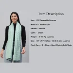 Women’s Fashion Green Knitted Scarf - Image 7