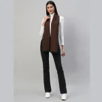Women's Geometric Brown Pashmina Scarf - Image 3