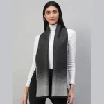 Women's Oversize Cashmere Scarf Black Ombre