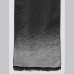 Women's Oversize Cashmere Scarf Black Ombre - Image 6