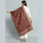 Women's Party Wear Maroon Paisley Stole - Image 7