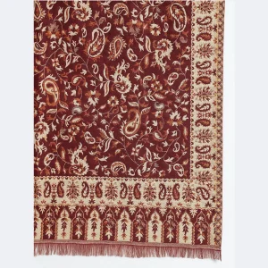 Women's Party Wear Maroon Paisley Stole - Image 6