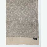 Women's Premium Quality Beige Floral Wool Stole - Image 7