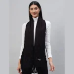 Women's Purple Check Wool Scarf
