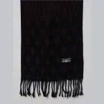 Women's Purple Check Wool Scarf - Image 6