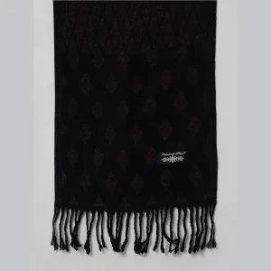 Women's Purple Check Wool Scarf - Image 6