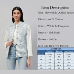 Women's Quilted Fish Scale Printed Jacket - Image 10