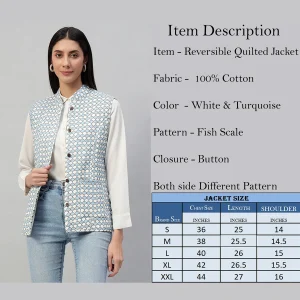 Women's Quilted Fish Scale Printed Jacket - Image 10