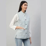 Women's Quilted Fish Scale Printed Jacket - Image 4