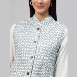 Women's Quilted Fish Scale Printed Jacket - Image 6