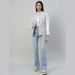 Women's Quilted Fish Scale Printed Jacket - Image 7