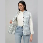 Women's Quilted Fish Scale Printed Jacket