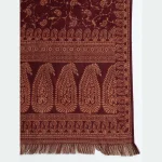 Women's Traditional Maroon Paisley Woolen Shawl - Image 7
