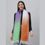 Women's Winter Neck Wraps Rainbow Color Wool Scarves