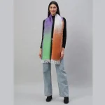 Women's Winter Neck Wraps Rainbow Color Wool Scarves - Image 4