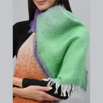 Women's Winter Neck Wraps Rainbow Color Wool Scarves - Image 5