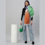 Women's Winter Neck Wraps Rainbow Color Wool Scarves - Image 2