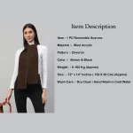 Women's Winter Reversible Brown Chevron Scarf - Image 7