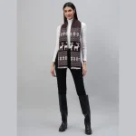 Women's Winter Reversible Scarfs Maroon Color - Image 3