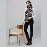 Women's Winter Reversible Scarfs Maroon Color - Image 4