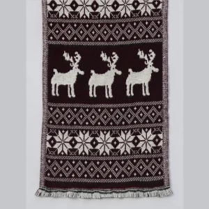 Women's Winter Reversible Scarfs Maroon Color - Image 6