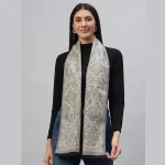 Women's Winter Scarf Beige Floral