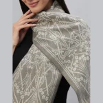 Women's Winter Scarf Beige Floral - Image 5