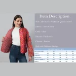 Beautiful Red Patchwork Quilted Cotton Jacket - Image 10